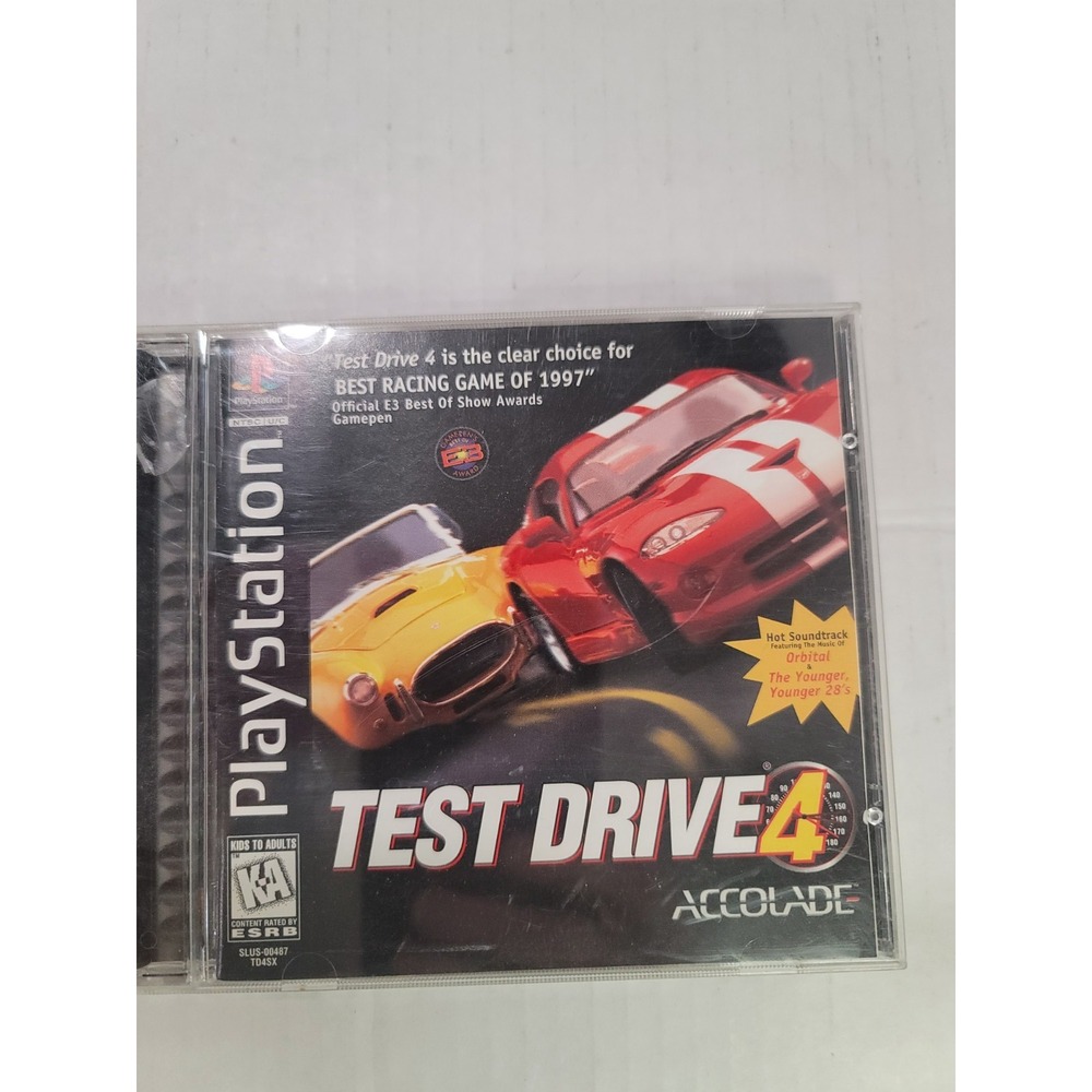 Test Drive 4 (Sony PlayStation 1, 1997) PS1 Complete with Manual